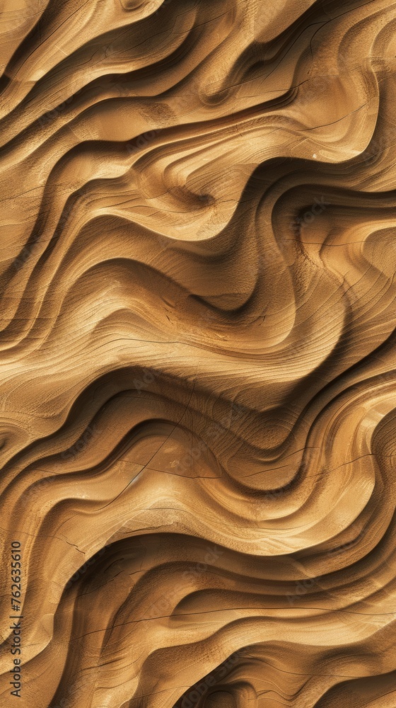 Close-Up of Wooden Surface With Wavy Lines Close-Up of Wooden Surface With Wavy Lines