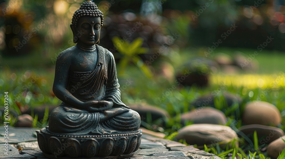 Find serenity and inner peace with a tranquil Buddha sculpture, a symbol of harmony and mindfulness for your space