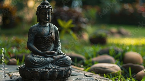 Find serenity and inner peace with a tranquil Buddha sculpture  a symbol of harmony and mindfulness for your space