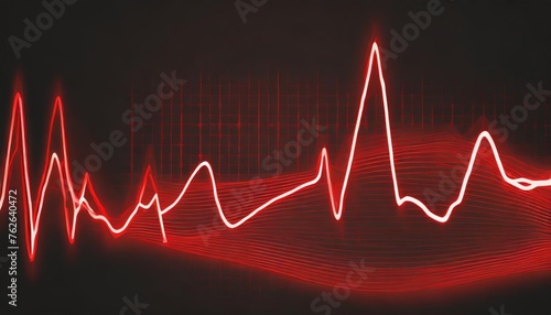 red pulse line on dark background