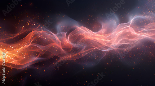 Red orange grainy gradient abstract color wave