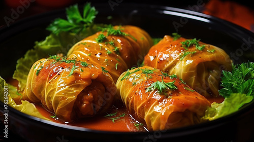 savoy cabbage rolls in instant pot pressure cooker Stuffed Cabbage Rolls photo