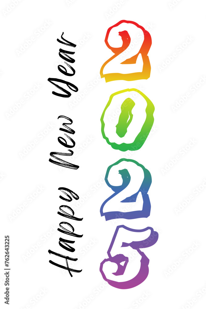 Happy new year 2025 text design for brochure design template card banner vector illustration. Happy new year 2025 text design for brochure design template card banner vector illustration.