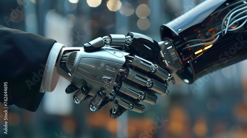 Business Hand Robot Handshake Artificial Intelligence Digital Transformation