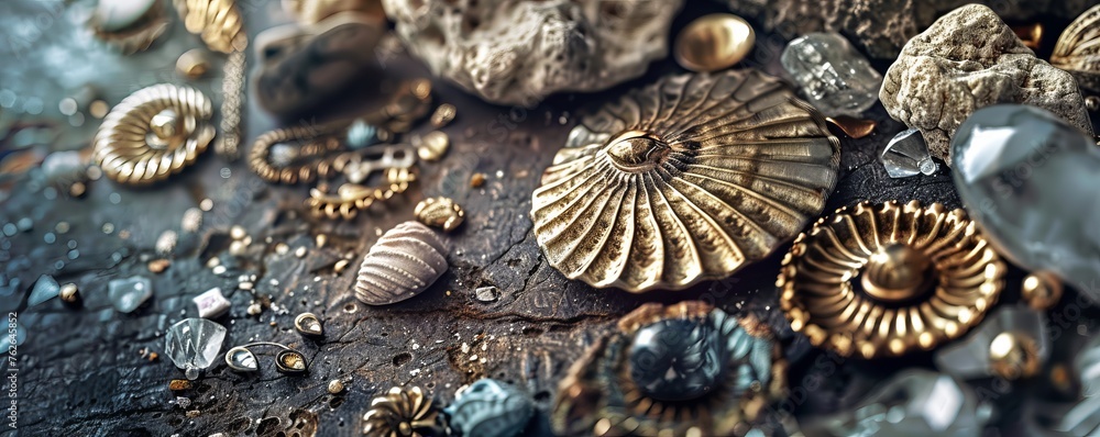 fossils shells background. fossils shells background.