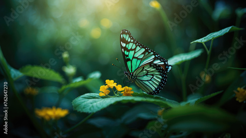 Whispers of Nature: A Butterfly's Graceful Repose photo