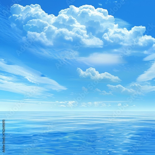 sky and sea background.