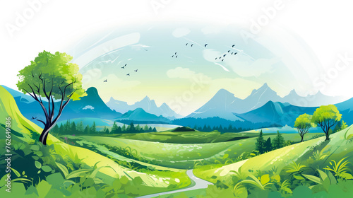 Ecology concept. World environment day. Vector illustration in flat style 