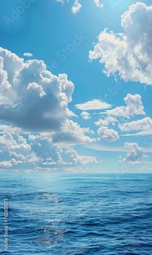 sky and sea background.