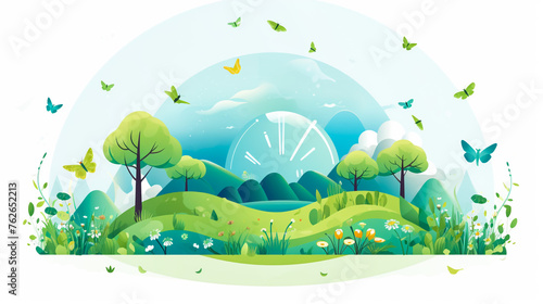 Ecology concept. World environment day. Vector illustration in flat style 