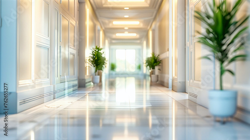 Modern hallway with minimalist design, leading to bright, open spaces, embodying contemporary architectural elegance © Jahid