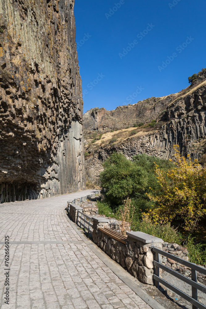 Basalt columns in Garni Gorge, Armenia