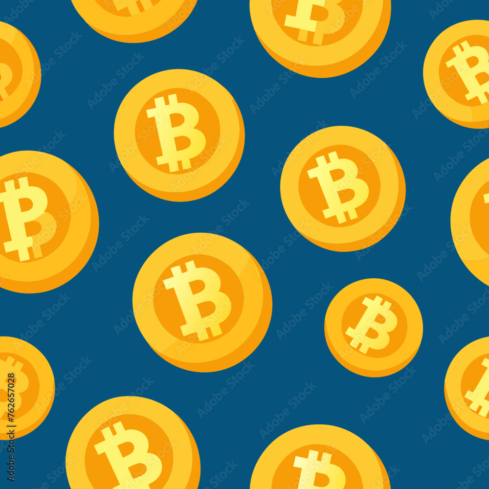 Bitcoin Pattern Vector Illustration Bitcoin Pattern Vector Illustration