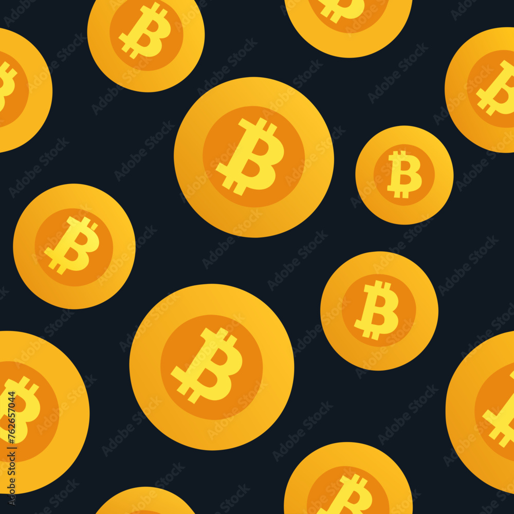 Bitcoin Pattern Vector Illustration Bitcoin Pattern Vector Illustration