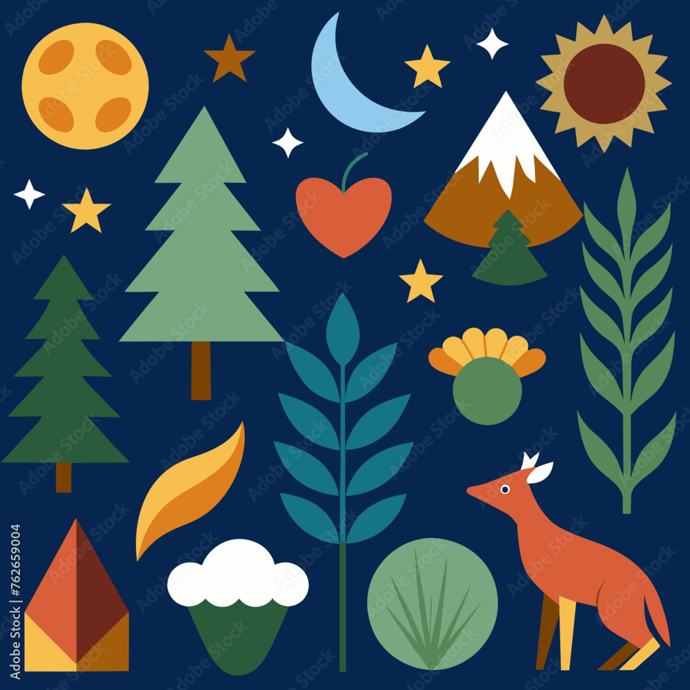 seamless pattern with birds and trees seamless pattern with birds and trees