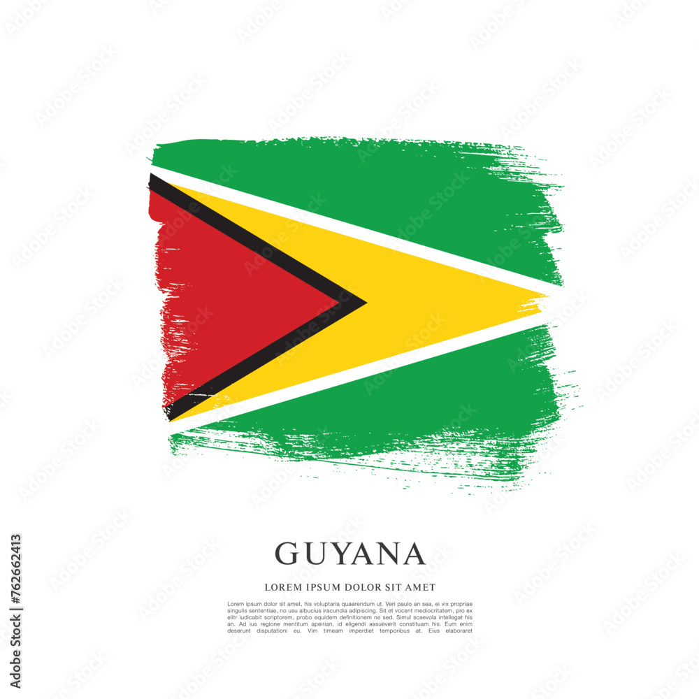 Obraz premium Flag of Guyana vector illustration