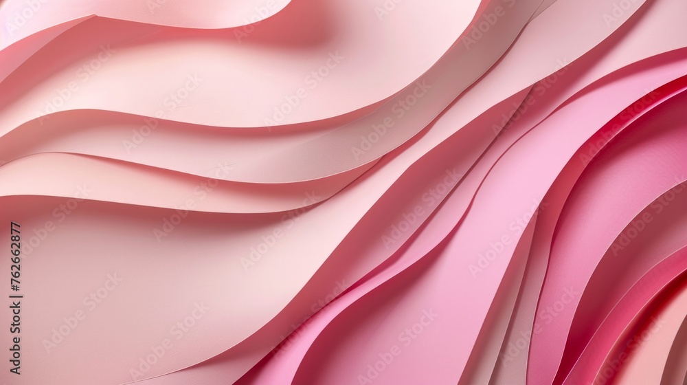 Obraz premium A pink fabric with a wave pattern