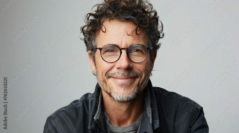 Close Up Portrait of Person Wearing Glasses