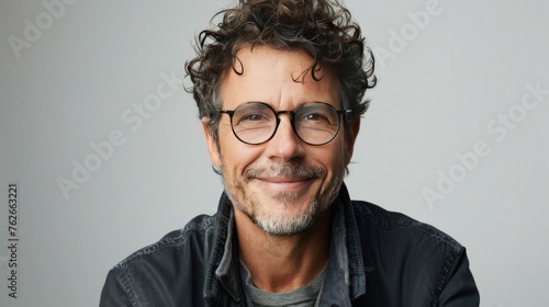 Close Up Portrait of Person Wearing Glasses