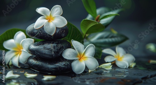 Rocks With Flowers