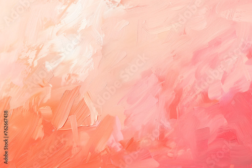 Coral Hues Abstract Painting. A textured abstract painting with a blend of coral and pink tones evoking a sense of calm and creativity.
