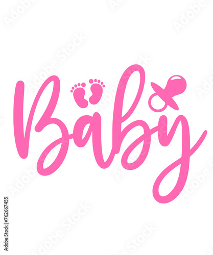 Baby typography design on plain white transparent isolated background for card, shirt, hoodie, sweatshirt, apparel, tag, mug, icon, poster or badge © AllYearRoundDesigns