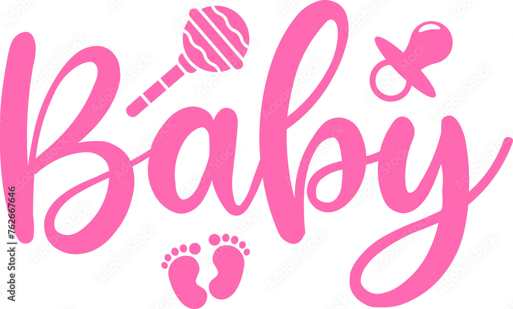 Baby typography design on plain white transparent isolated background for card, shirt, hoodie, sweatshirt, apparel, tag, mug, icon, poster or badge Baby typography design on plain white transparent isolated background for card, shirt, hoodie, sweatshirt, apparel, tag, mug, icon, poster or badge