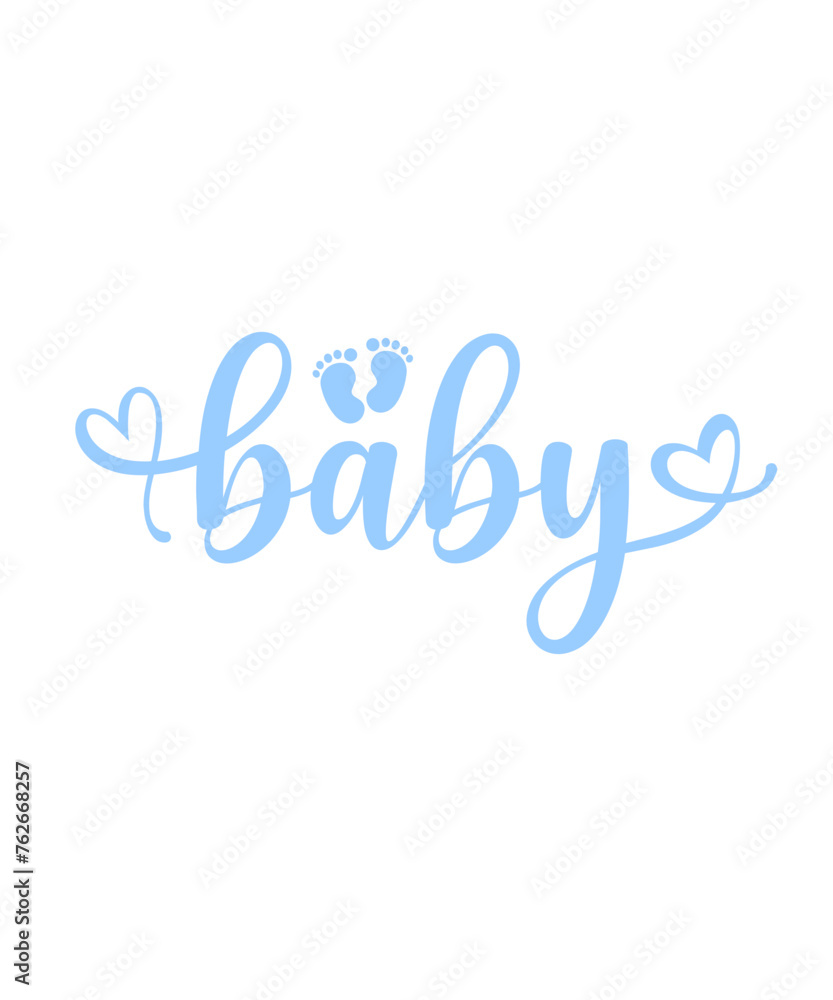 Baby typography design on plain white transparent isolated background for card, shirt, hoodie, sweatshirt, apparel, tag, mug, icon, poster or badge