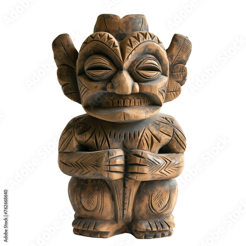 tribal deity, totem god statue on a transparent background