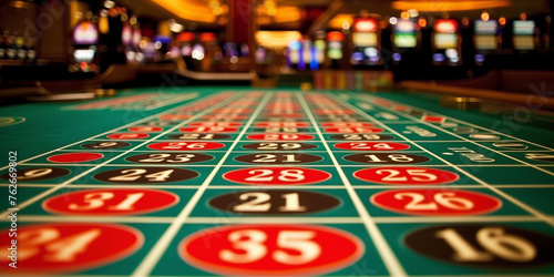 roulette table, casino concept