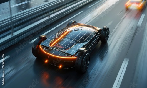 Modern electric concept car...