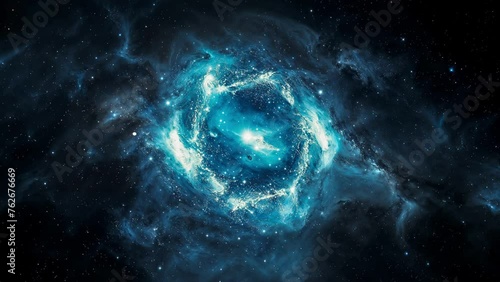 travel to a nebula - zoom effect photo
