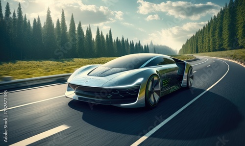 Modern electric concept car...