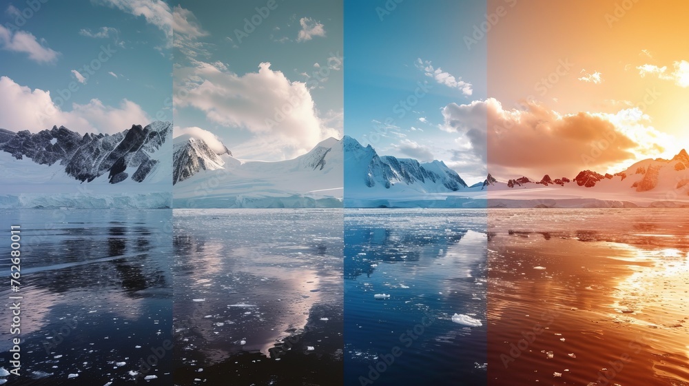 Naklejka premium Seasons of Antarctica