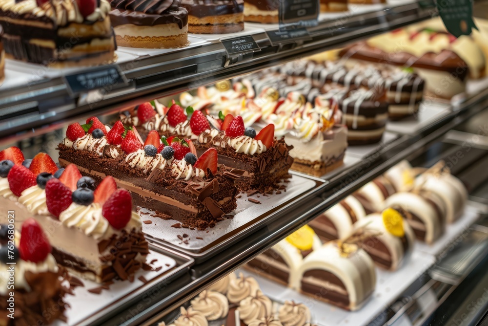Sweet Indulgence: Front Row Desserts in Patisserie Display