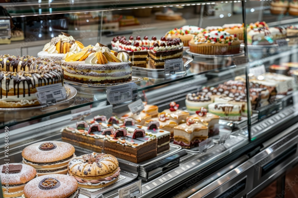 First Glimpse of a Rich Patisserie Selection, Customer's Perspective