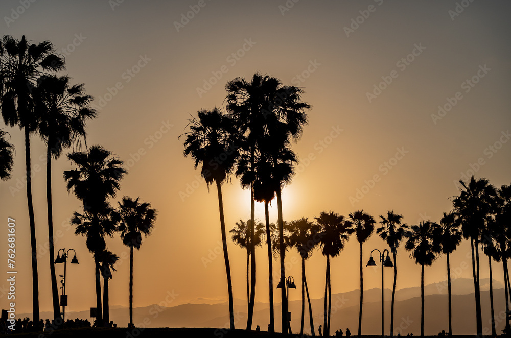 Obraz premium Sunset at Venice beach, Los Angeles California
