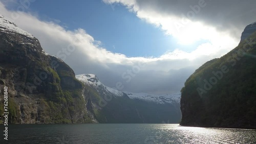 Geiranger in Sunnmore, Norway. Known for the Geirangerfjord, Seven sisters and Gjerde photo