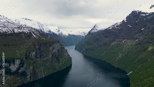 Geiranger in Sunnmore, Norway. Known for the Geirangerfjord photo