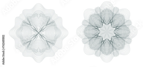 Bild auf Leinwand Illustration certificate pattern watermark, decorative guilloche