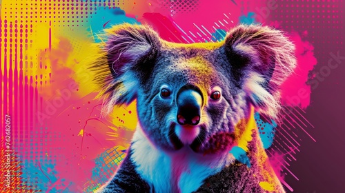 Colorful Pop Art Koala © AlissaAnn