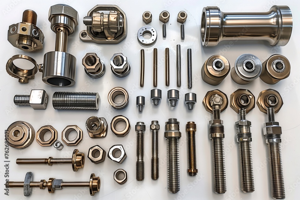flying metal parts, bolts, nuts, tubes, engines, chrome parts, construction tools flying metal parts, bolts, nuts, tubes, engines, chrome parts, construction tools