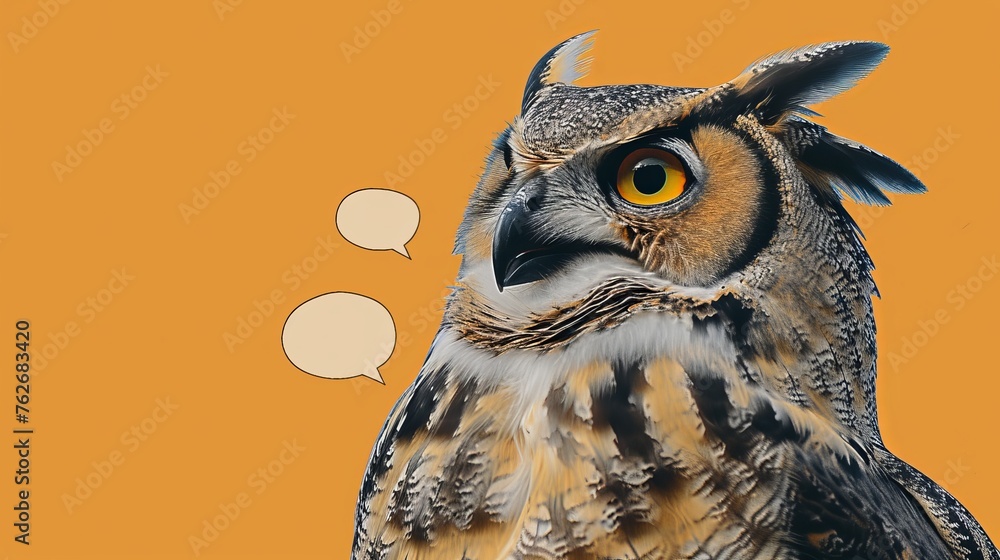 Funky Owl Comic Art - obrazy, fototapety, plakaty 