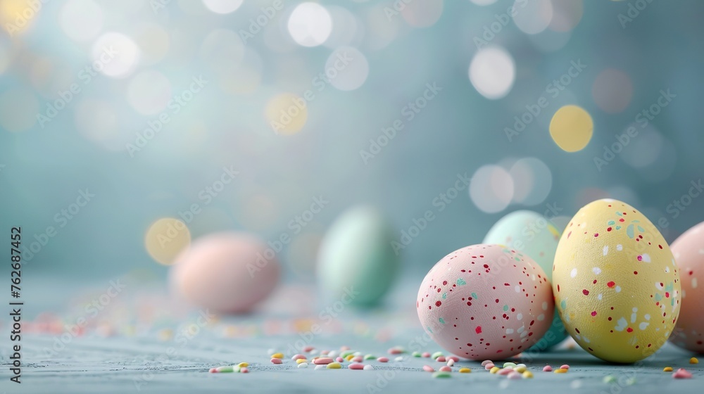 Easter Eggs pastel color, pink and blue