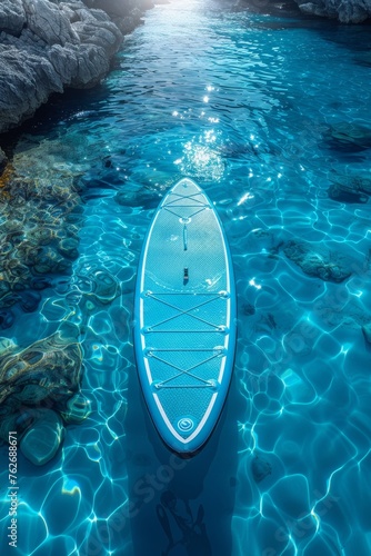 Blue SUP board on the background of the sea © Александр Лобач