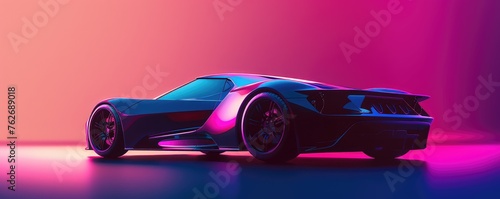 A modern futuristic car, gr...