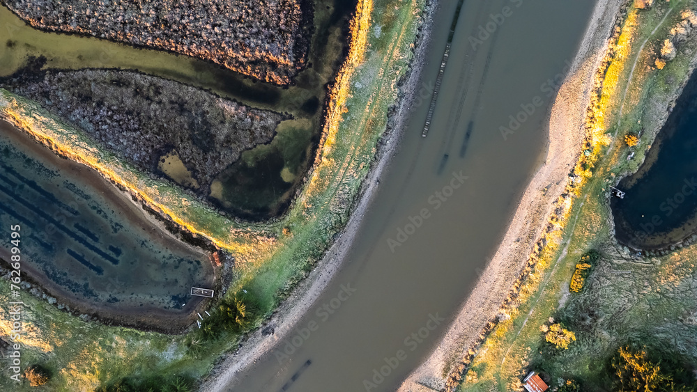 Gachere marshes in Brem sur Mer, Vendee, France