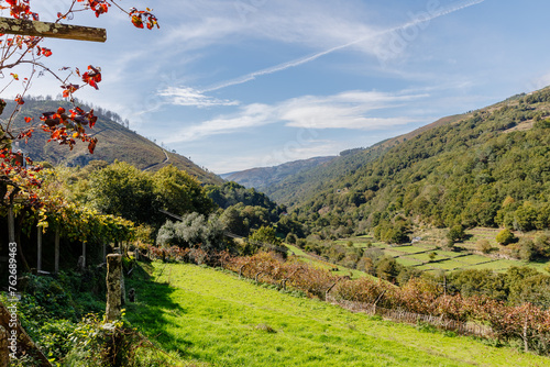 view of the Geres valley near Sistelo, Viana do Castelo, Portugal