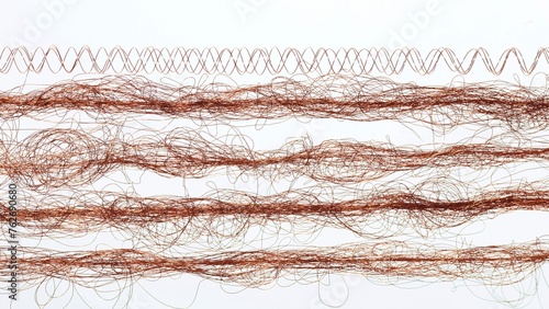 Spiral wire,rows lose of copper enameled thin wires.