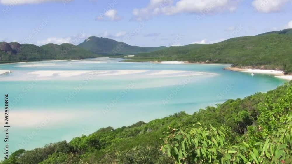 Aerial view of Whitehaven Beach from Hill Inlet, Whitsunday National Park - Queensland, Australia Aerial view of Whitehaven Beach from Hill Inlet, Whitsunday National Park - Queensland, Australia